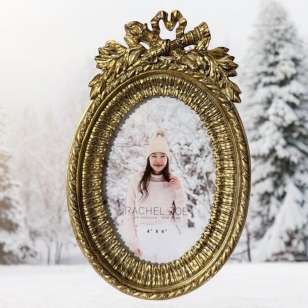 Rachel Zoe Gold Ornate Picture Frame antique style for 4x6” photo